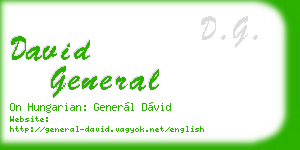 david general business card